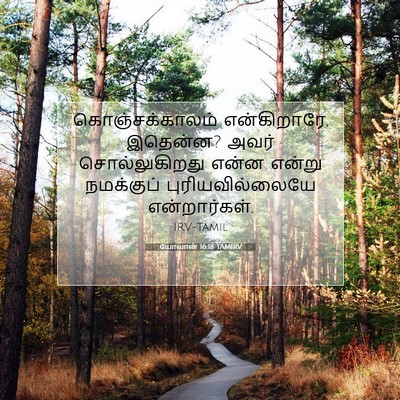 Picture 07 - யோவான் 16:18 TAMIRV - கொஞ்சக்காலம் - Bible Verse Picture