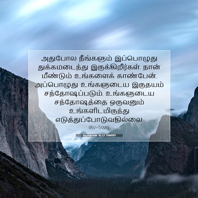 Picture 07 - யோவான் 16:22 TAMIRV - அதுபோல நீங்களும் - Bible Verse Picture
