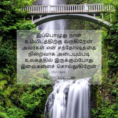 Picture 07 - யோவான் 17:13 TAMIRV - இப்பொழுது நான் - Bible Verse Picture