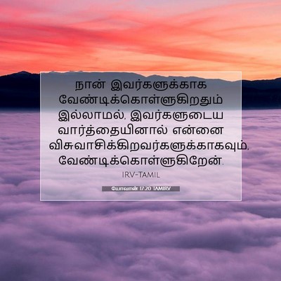 Picture 07 - யோவான் 17:20 TAMIRV - நான் இவர்களுக்காக - Bible Verse Picture
