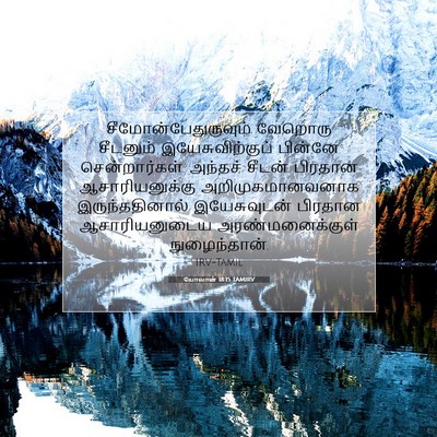 Picture 07 - யோவான் 18:15 TAMIRV - சீமோன்பேதுருவும் - Bible Verse Picture