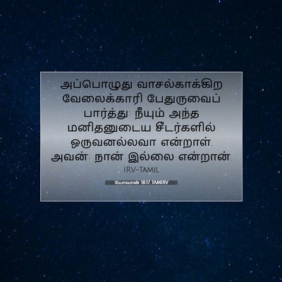 Picture 07 - யோவான் 18:17 TAMIRV - அப்பொழுது - Bible Verse Picture