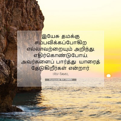 Picture 07 - யோவான் 18:4 TAMIRV - இயேசு தமக்கு - Bible Verse Picture