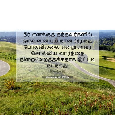 Picture 07 - யோவான் 18:9 TAMIRV - நீர் எனக்குத் - Bible Verse Picture