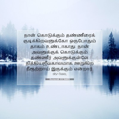 Picture 07 - யோவான் 4:14 TAMIRV - நான் கொடுக்கும் - Bible Verse Picture