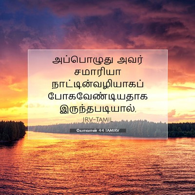 Picture 07 - யோவான் 4:4 TAMIRV - அப்பொழுது அவர் - Bible Verse Picture