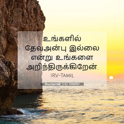 Picture 07 - யோவான் 5:42 TAMIRV - உங்களில் தேவஅன்பு - Bible Verse Picture