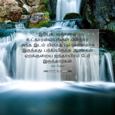 Picture 07 - யோவான் 6:10 TAMIRV - இயேசு: மக்களை - Bible Verse Picture
