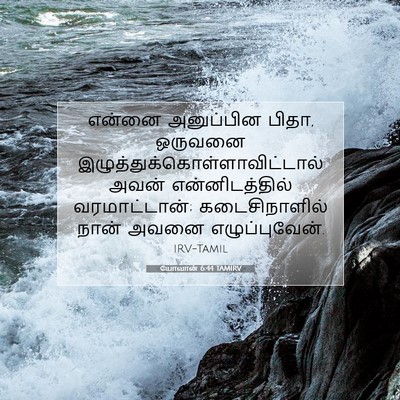 Picture 07 - யோவான் 6:44 TAMIRV - என்னை அனுப்பின - Bible Verse Picture