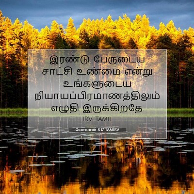 Picture 07 - யோவான் 8:17 TAMIRV - இரண்டு பேருடைய - Bible Verse Picture