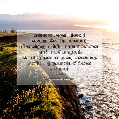 Picture 07 - யோவான் 8:29 TAMIRV - என்னை அனுப்பினவர் - Bible Verse Picture