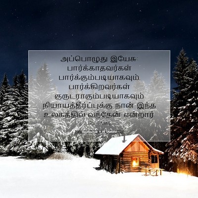 Picture 07 - யோவான் 9:39 TAMIRV - அப்பொழுது இயேசு: - Bible Verse Picture