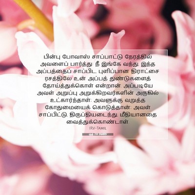 Picture 07 - ரூத் 2:14 TAMIRV - பின்பு போவாஸ் - Bible Verse Picture