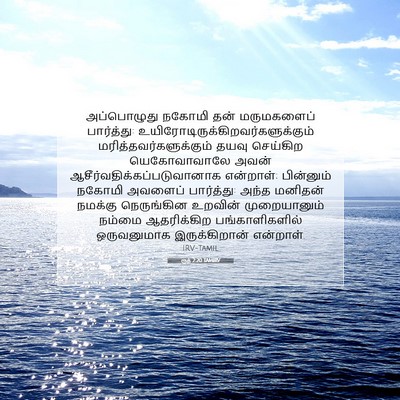 Picture 07 - ரூத் 2:20 TAMIRV - அப்பொழுது நகோமி - Bible Verse Picture