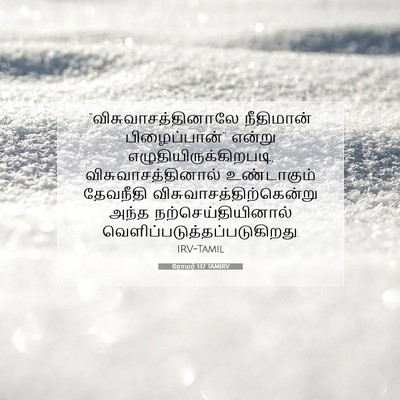 Picture 07 - ரோமர் 1:17 TAMIRV - “விசுவாசத்தினாலே - Bible Verse Picture