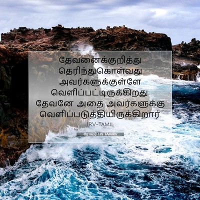 Picture 07 - ரோமர் 1:19 TAMIRV - தேவனைக்குறித்து - Bible Verse Picture