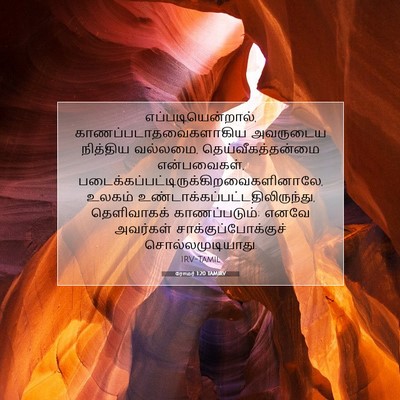 Picture 07 - ரோமர் 1:20 TAMIRV - எப்படியென்றால், - Bible Verse Picture