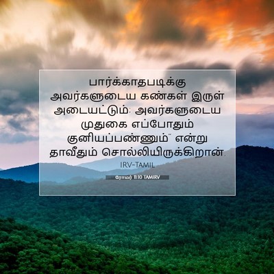 Picture 07 - ரோமர் 11:10 TAMIRV - பார்க்காதபடிக்கு - Bible Verse Picture