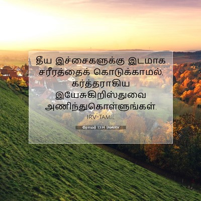 Picture 07 - ரோமர் 13:14 TAMIRV - தீய இச்சைகளுக்கு - Bible Verse Picture