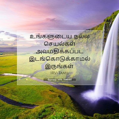 Picture 07 - ரோமர் 14:16 TAMIRV - உங்களுடைய நல்ல - Bible Verse Picture