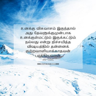 Picture 07 - ரோமர் 14:22 TAMIRV - உனக்கு விசுவாசம் - Bible Verse Picture