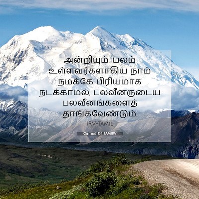 Picture 07 - ரோமர் 15:1 TAMIRV - அன்றியும், பலம் - Bible Verse Picture
