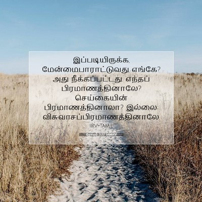 Picture 07 - ரோமர் 3:27 TAMIRV - இப்படியிருக்க, - Bible Verse Picture