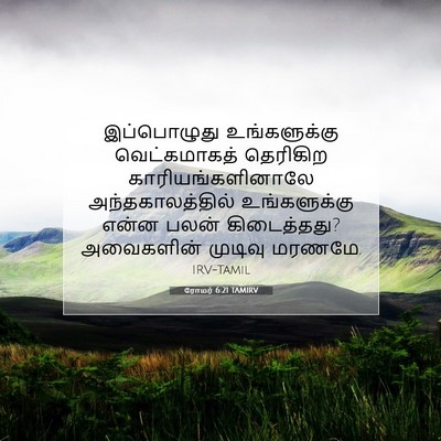 Picture 07 - ரோமர் 6:21 TAMIRV - இப்பொழுது - Bible Verse Picture