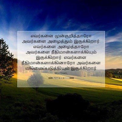 Picture 07 - ரோமர் 8:30 TAMIRV - எவர்களை - Bible Verse Picture