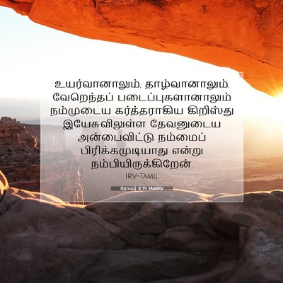 Picture 07 - ரோமர் 8:39 TAMIRV - உயர்வானாலும், - Bible Verse Picture