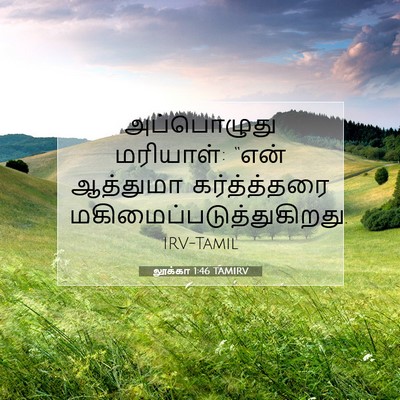 Picture 07 - லூக்கா 1:46 TAMIRV - அப்பொழுது - Bible Verse Picture