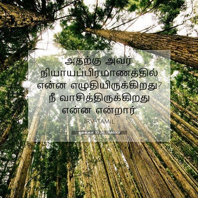 Picture 07 - லூக்கா 10:26 TAMIRV - அதற்கு அவர்: - Bible Verse Picture