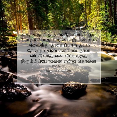 Picture 07 - லூக்கா 11:24 TAMIRV - அசுத்தஆவி ஒரு - Bible Verse Picture