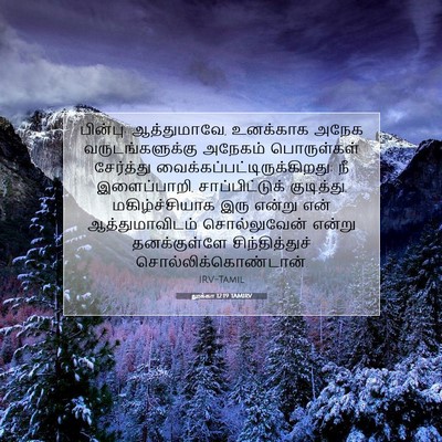 Picture 07 - லூக்கா 12:19 TAMIRV - பின்பு: ஆத்துமாவே, - Bible Verse Picture