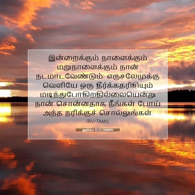 Picture 07 - லூக்கா 13:33 TAMIRV - இன்றைக்கும் - Bible Verse Picture