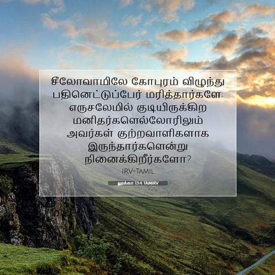 Picture 07 - லூக்கா 13:4 TAMIRV - சீலோவாமிலே - Bible Verse Picture