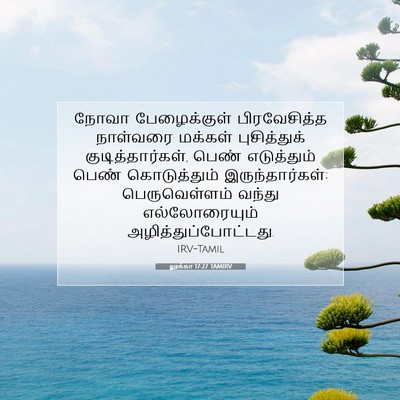 Picture 07 - லூக்கா 17:27 TAMIRV - நோவா பேழைக்குள் - Bible Verse Picture