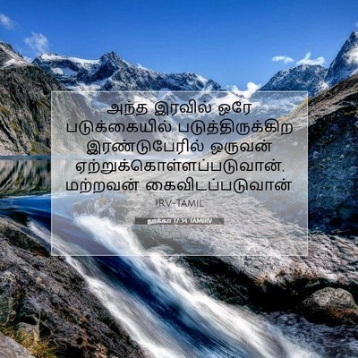 Picture 07 - லூக்கா 17:34 TAMIRV - அந்த இரவில் ஒரே - Bible Verse Picture