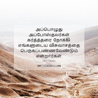Picture 07 - லூக்கா 17:5 TAMIRV - அப்பொழுது - Bible Verse Picture