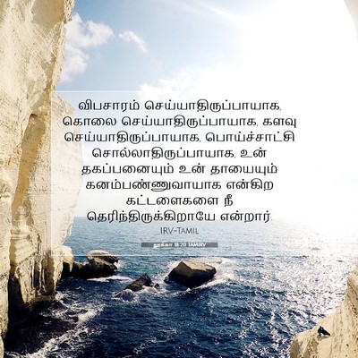 Picture 07 - லூக்கா 18:20 TAMIRV - விபசாரம் - Bible Verse Picture