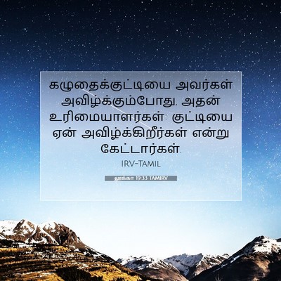 Picture 07 - லூக்கா 19:33 TAMIRV - கழுதைக்குட்டியை - Bible Verse Picture