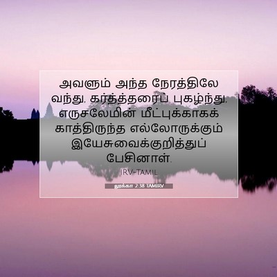 Picture 07 - லூக்கா 2:38 TAMIRV - அவளும் அந்த - Bible Verse Picture