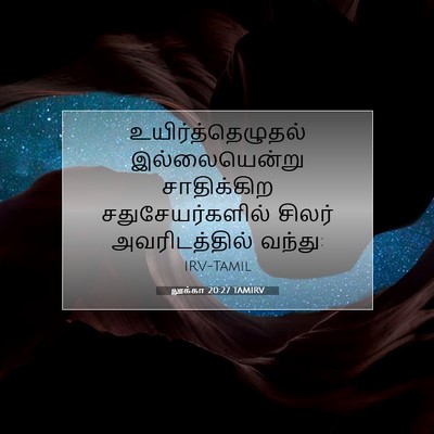 Picture 07 - லூக்கா 20:27 TAMIRV - உயிர்த்தெழுதல் - Bible Verse Picture