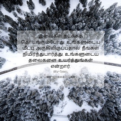 Picture 07 - லூக்கா 21:28 TAMIRV - இவைகள் நடக்கத் - Bible Verse Picture