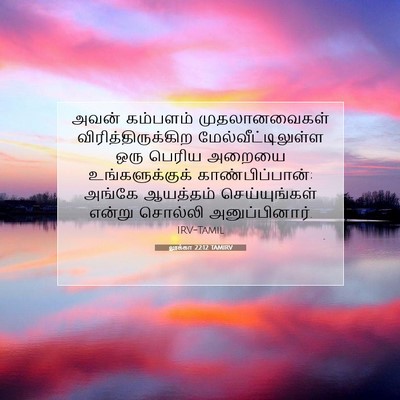 Picture 07 - லூக்கா 22:12 TAMIRV - அவன் கம்பளம் - Bible Verse Picture