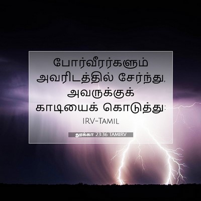 Picture 07 - லூக்கா 23:36 TAMIRV - போர்வீரர்களும் - Bible Verse Picture