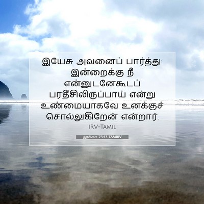 Picture 07 - லூக்கா 23:43 TAMIRV - இயேசு அவனைப் - Bible Verse Picture