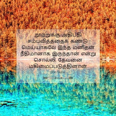 Picture 07 - லூக்கா 23:47 TAMIRV - நூற்றுக்கு அதிபதி - Bible Verse Picture