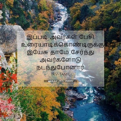 Picture 07 - லூக்கா 24:15 TAMIRV - இப்படி அவர்கள் - Bible Verse Picture
