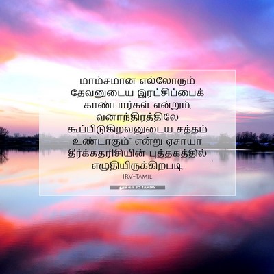 Picture 07 - லூக்கா 3:5 TAMIRV - மாம்சமான - Bible Verse Picture
